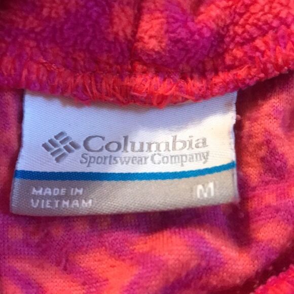 Columbia Pink Fairisle Mock Neck Fleece Pullover - Picture 10 of 11